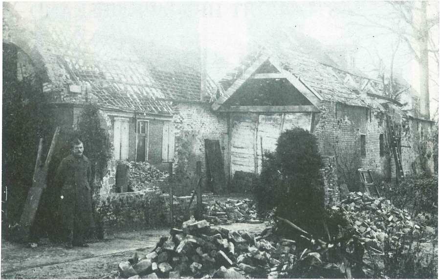 Puinen te Zomergem in oktober 1918